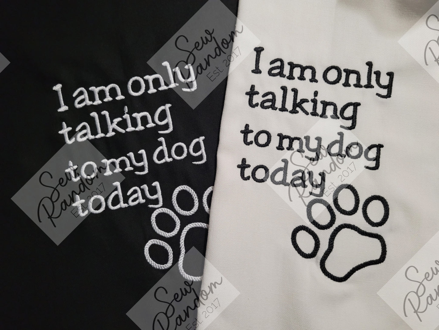 TALKING TO DOG TEA TOWEL