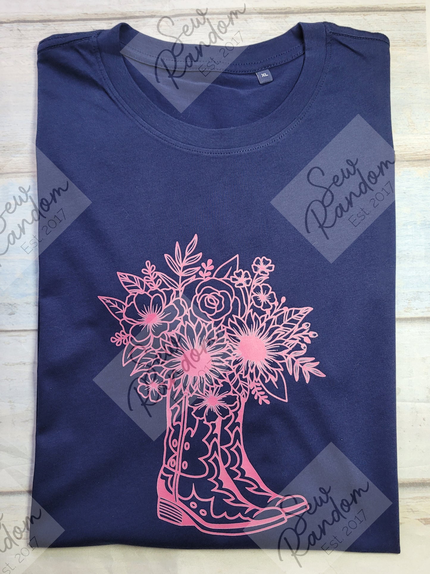 FLORAL BOOTS T SHIRT