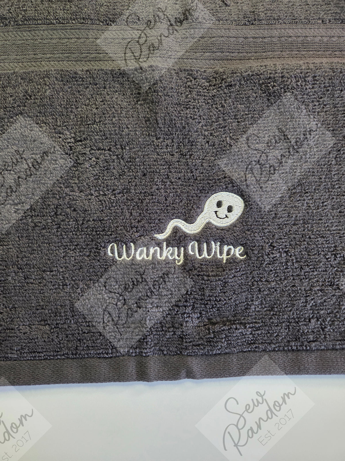 WANKY WIPE NOVELTY WASH CLOTH - CHARCOAL