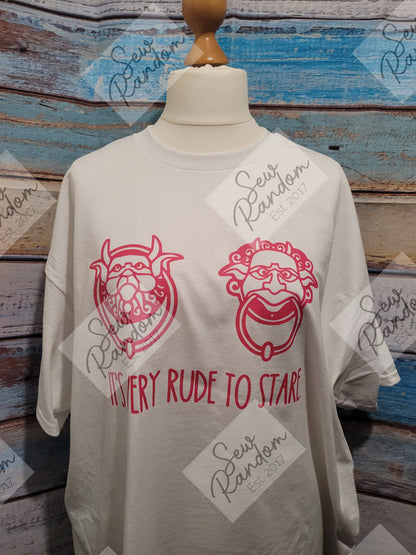 VERY RUDE TO STARE T SHIRT