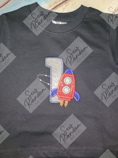 SPACE BIRTHDAY T SHIRT