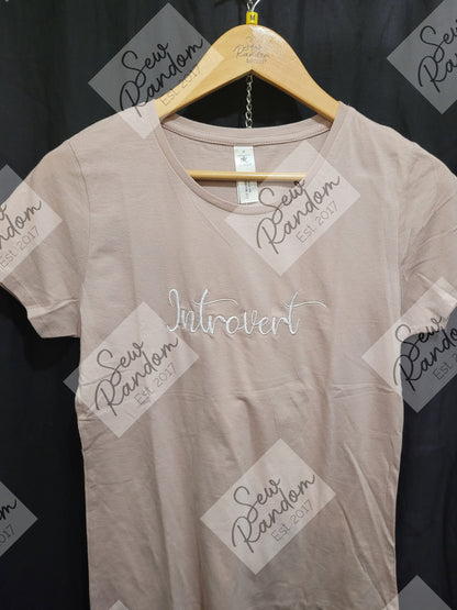 INTROVERT LADIES T SHIRT - PINK