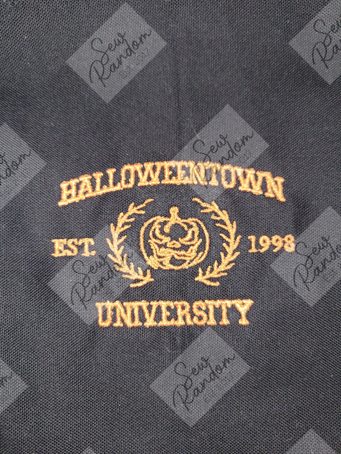 HALLOWEENTOWN UNI EMBROIDERED TEA TOWEL