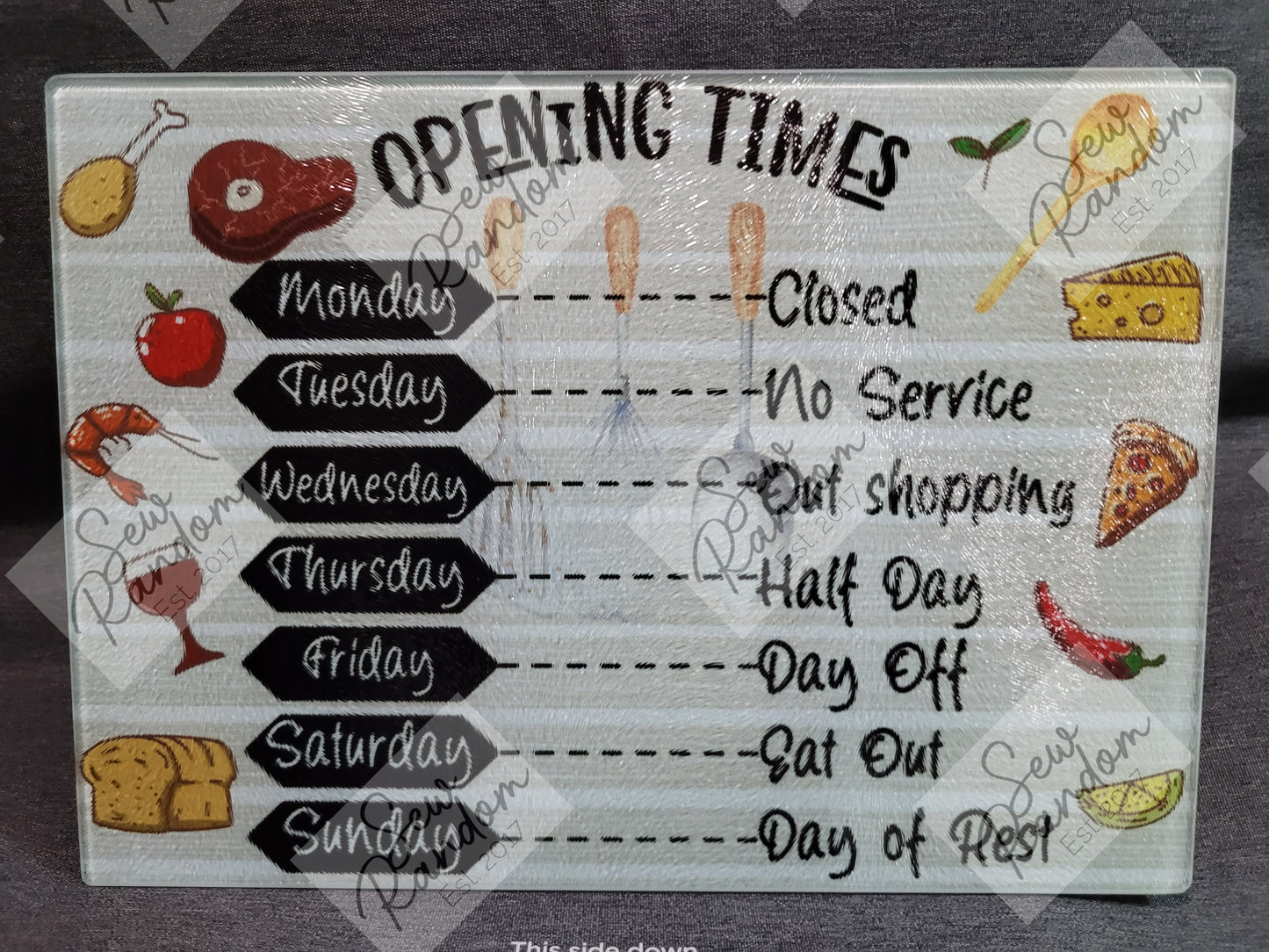 OPENING TIMES WORKTOP SAVER