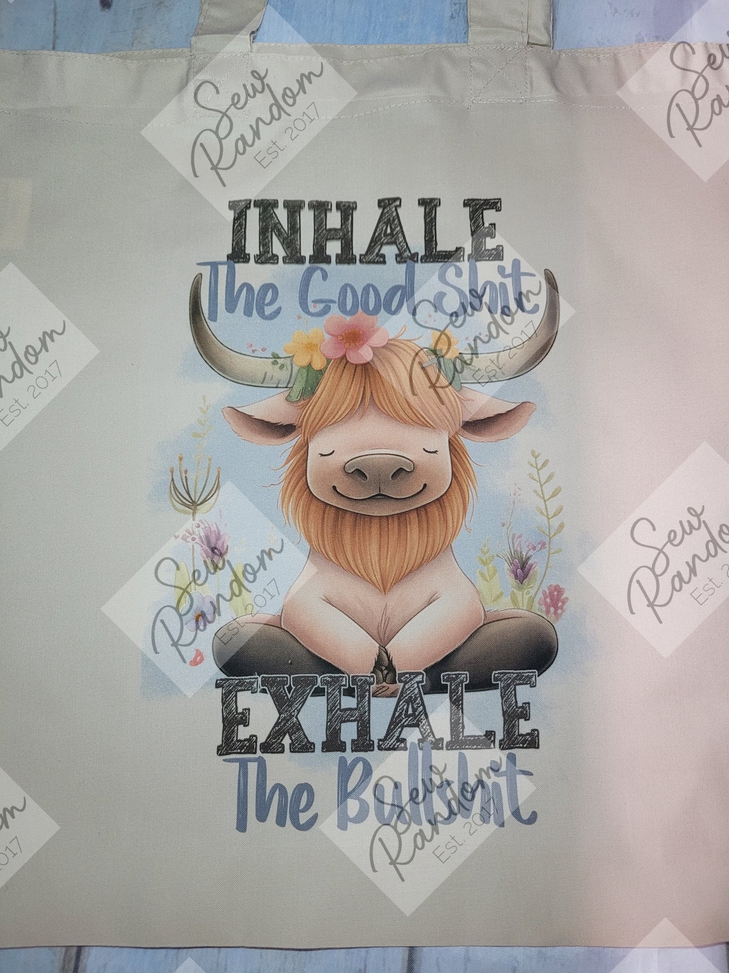 INHALE EXHALE BULL TOTE