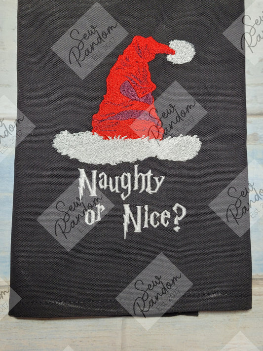 NAUGHTY OR NICE TEA TOWEL