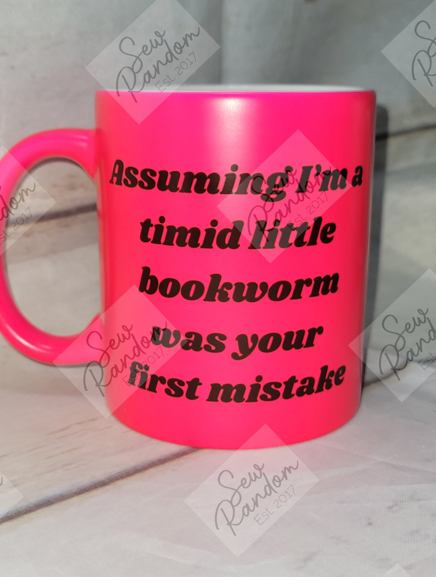 TIMID BOOKWORM MUG