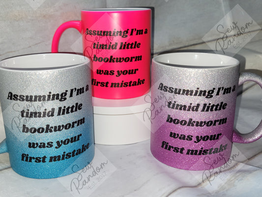 TIMID BOOKWORM MUG