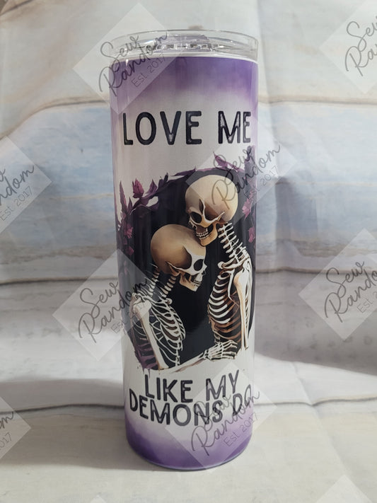 LOVE ME DEMONS TUMBLER