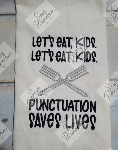 PUNCTUATION TEA TOWEL