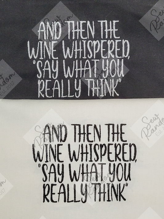 WINE WHISPERED TEA TOWEL