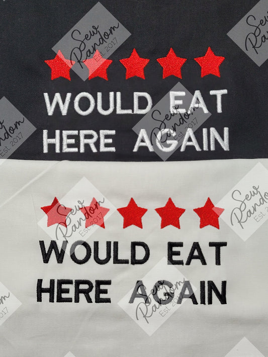 EAT HERE AGAIN TEA TOWEL