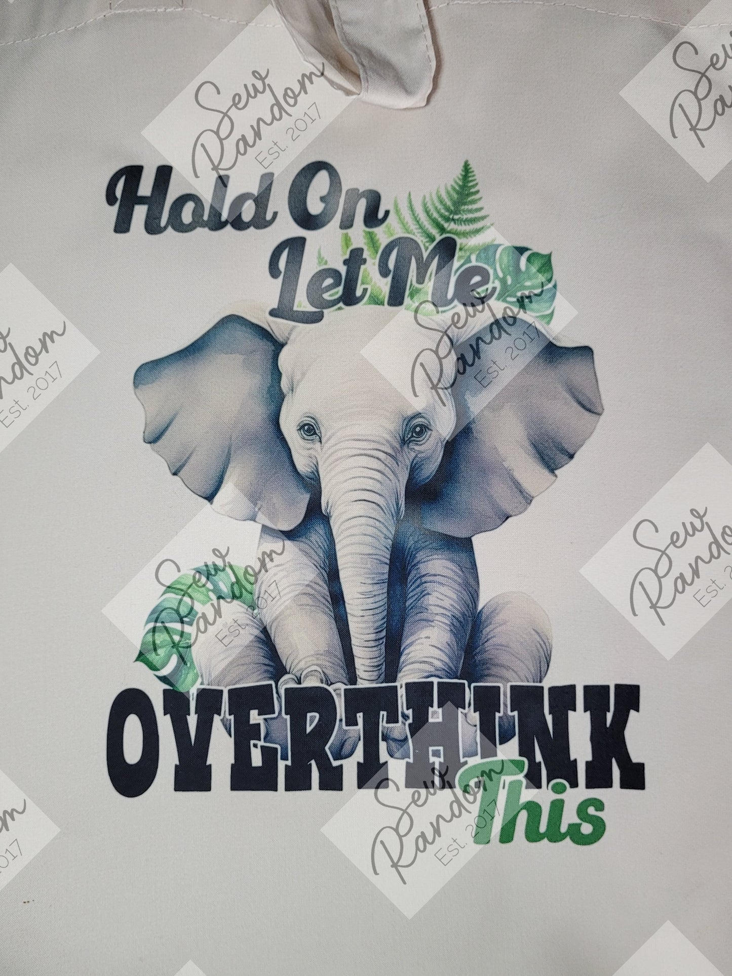 OVERTHINK ELEPHANT TOTE BAG