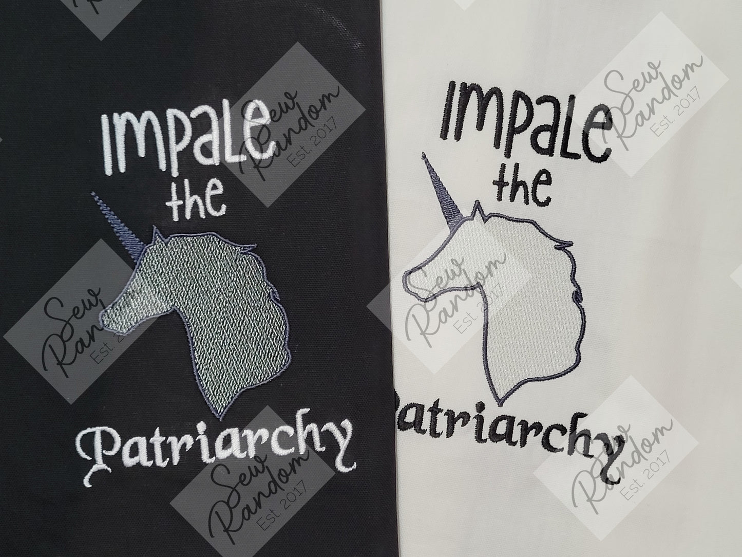 IMPALE THE PATRIARCHY EMBROIDERED TEA TOWEL