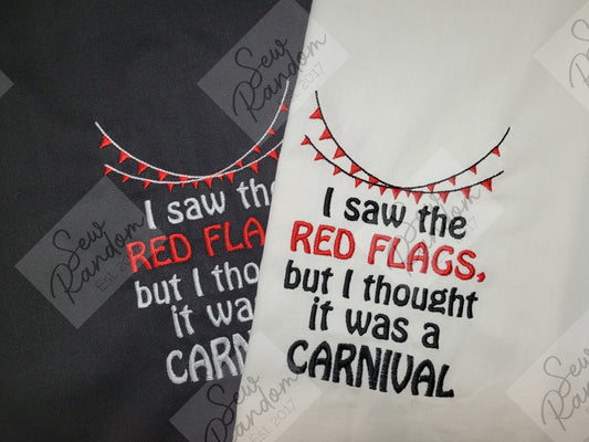 RED FLAGS TEA TOWEL