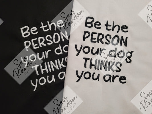 BE THE PERSON EMBROIDERED TEA TOWEL
