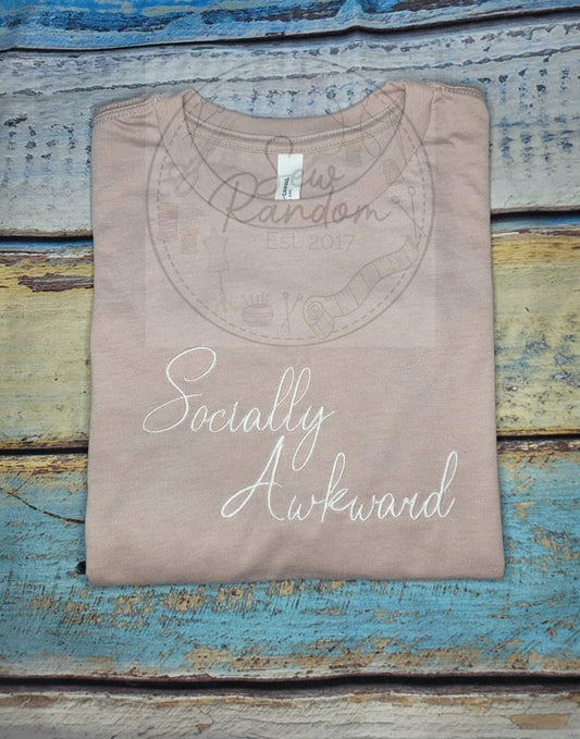 SOCIALLY AWKWARD LADIES T SHIRT