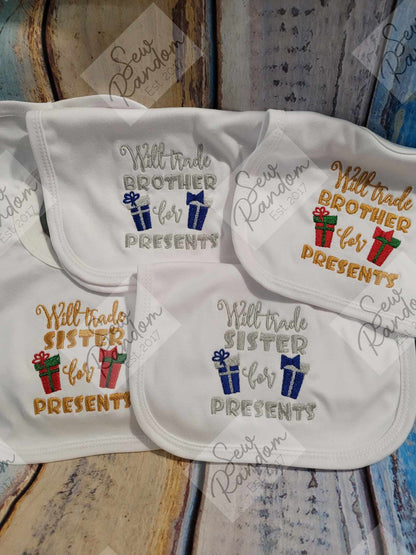 TRADE SIBLING CHRISTMAS BIB