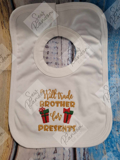 TRADE SIBLING CHRISTMAS BIB