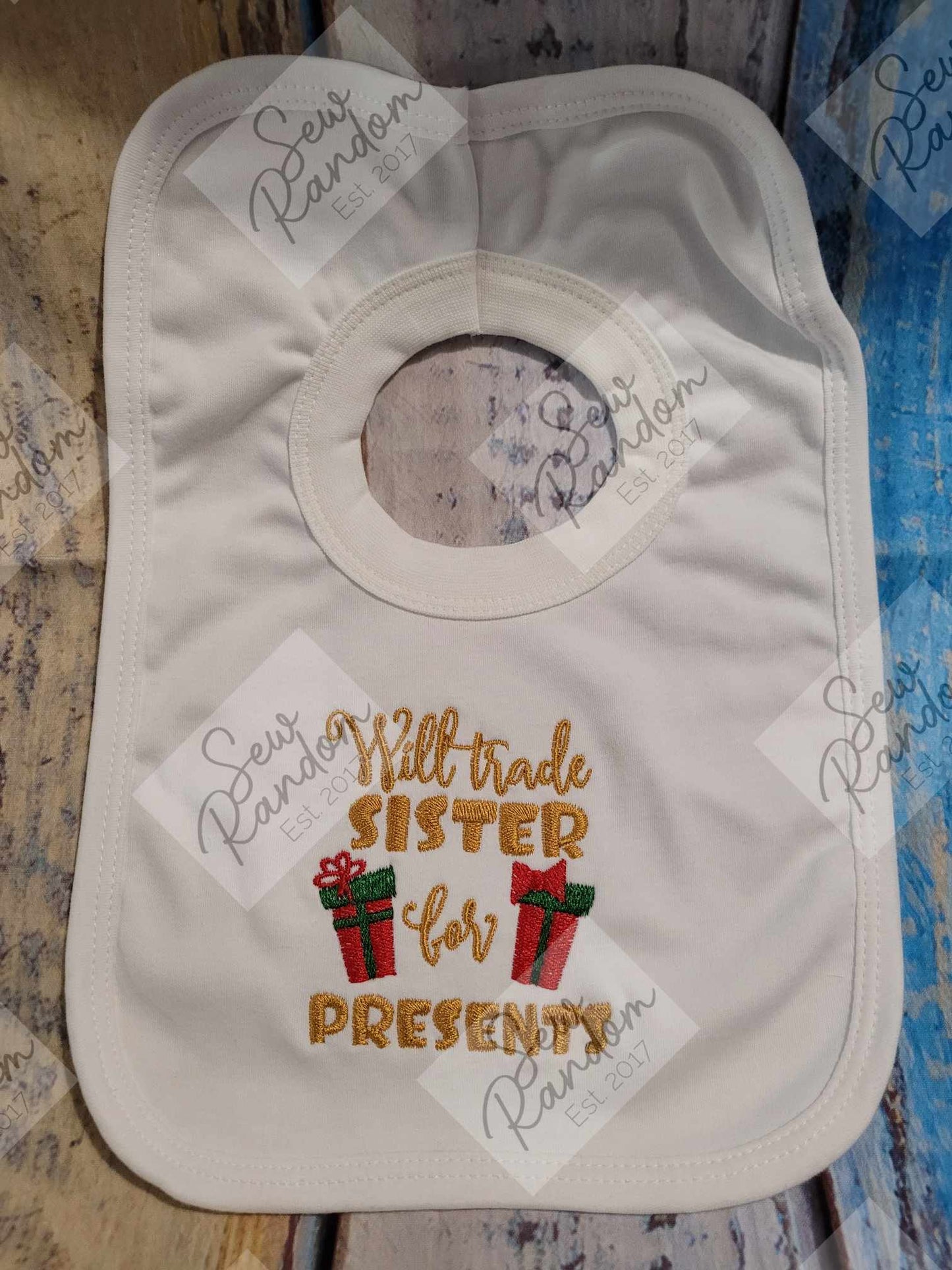 TRADE SIBLING CHRISTMAS BIB