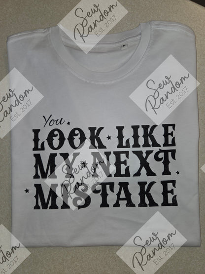 MY NEXT MISTAKE PRINTED ORGANIC COTTON T SHIRT