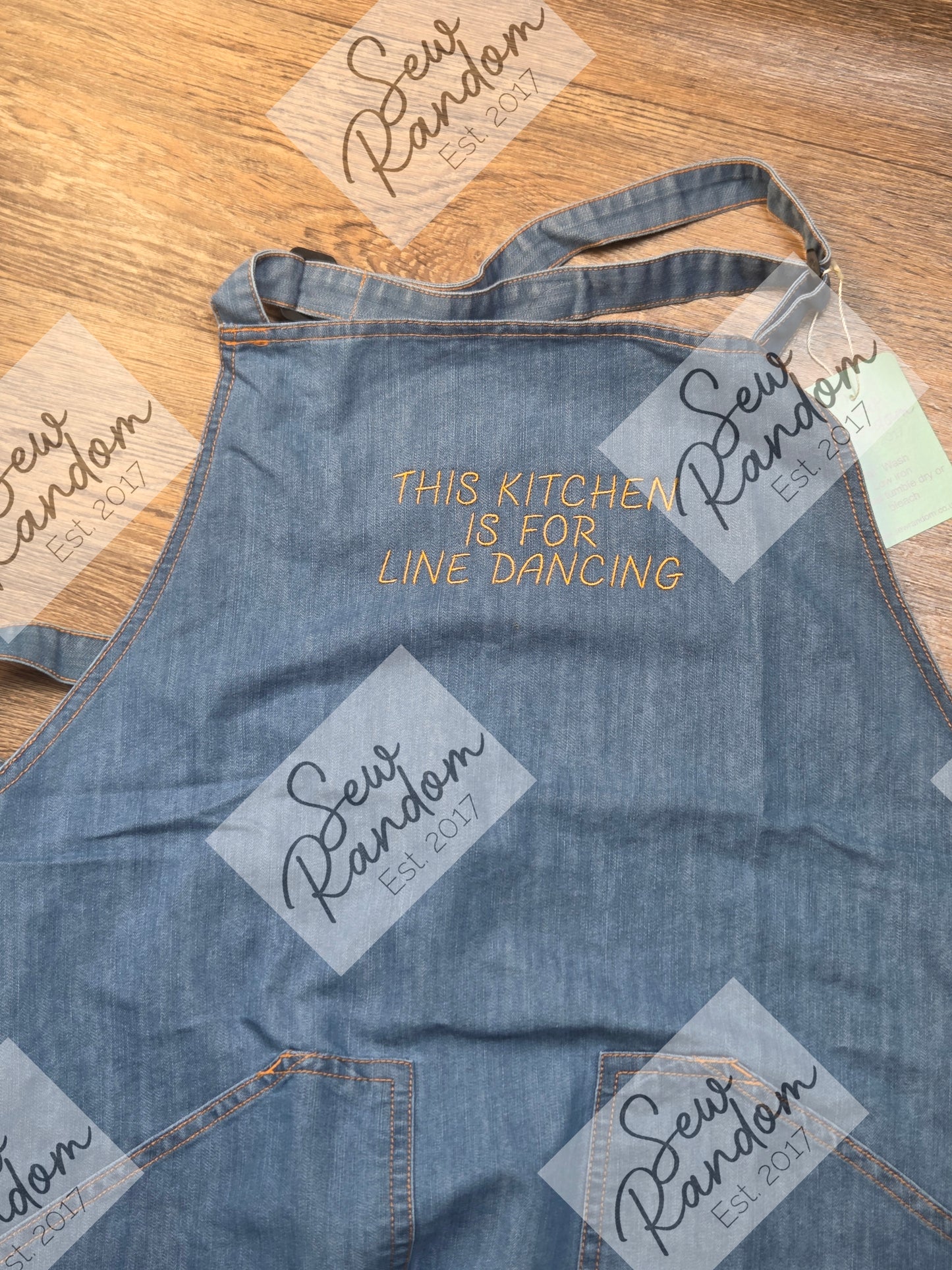 KITCHEN IS FOR LINE DANCING DENIM APRON