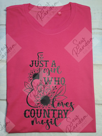 COUNTRY GIRL PRINTED T SHIRT