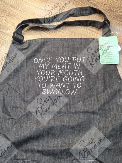 SWALLOW DENIM APRON