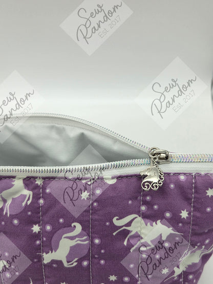 DOLLY QUILTED BAG - PURPLE UNICORN