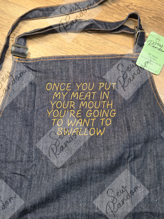 SWALLOW DENIM APRON