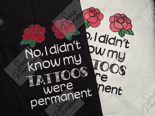 I DIDN'T KNOW EMBROIDERED TEA TOWEL
