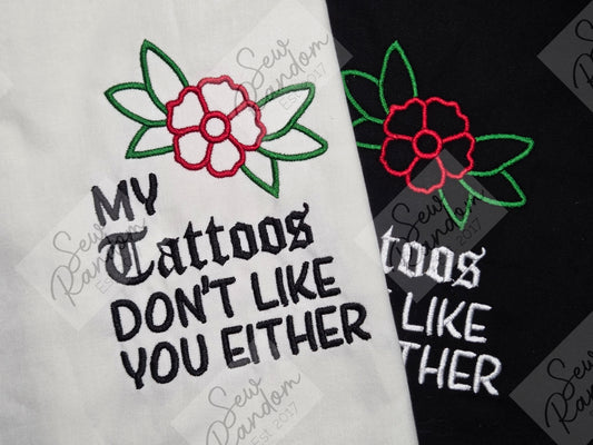 DON'T LIKE YOU EITHER EMBROIDERED TEA TOWEL