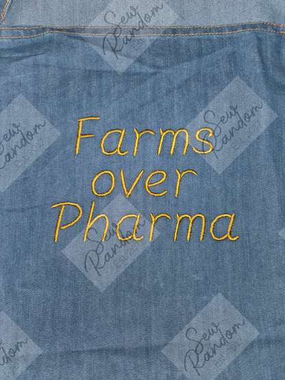 OVER PHARMA DENIM APRON