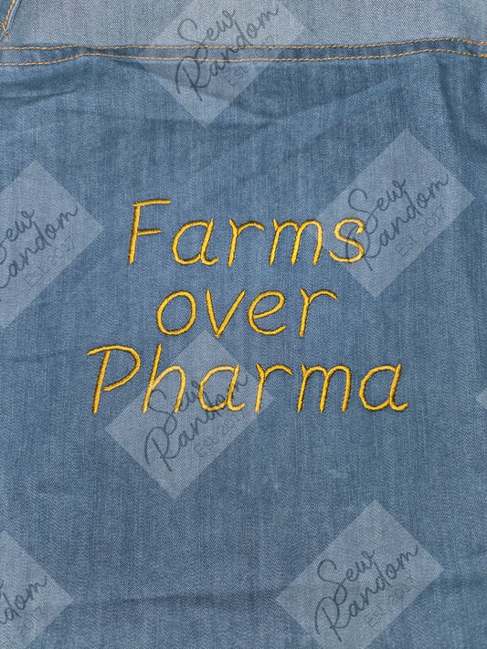 OVER PHARMA DENIM APRON
