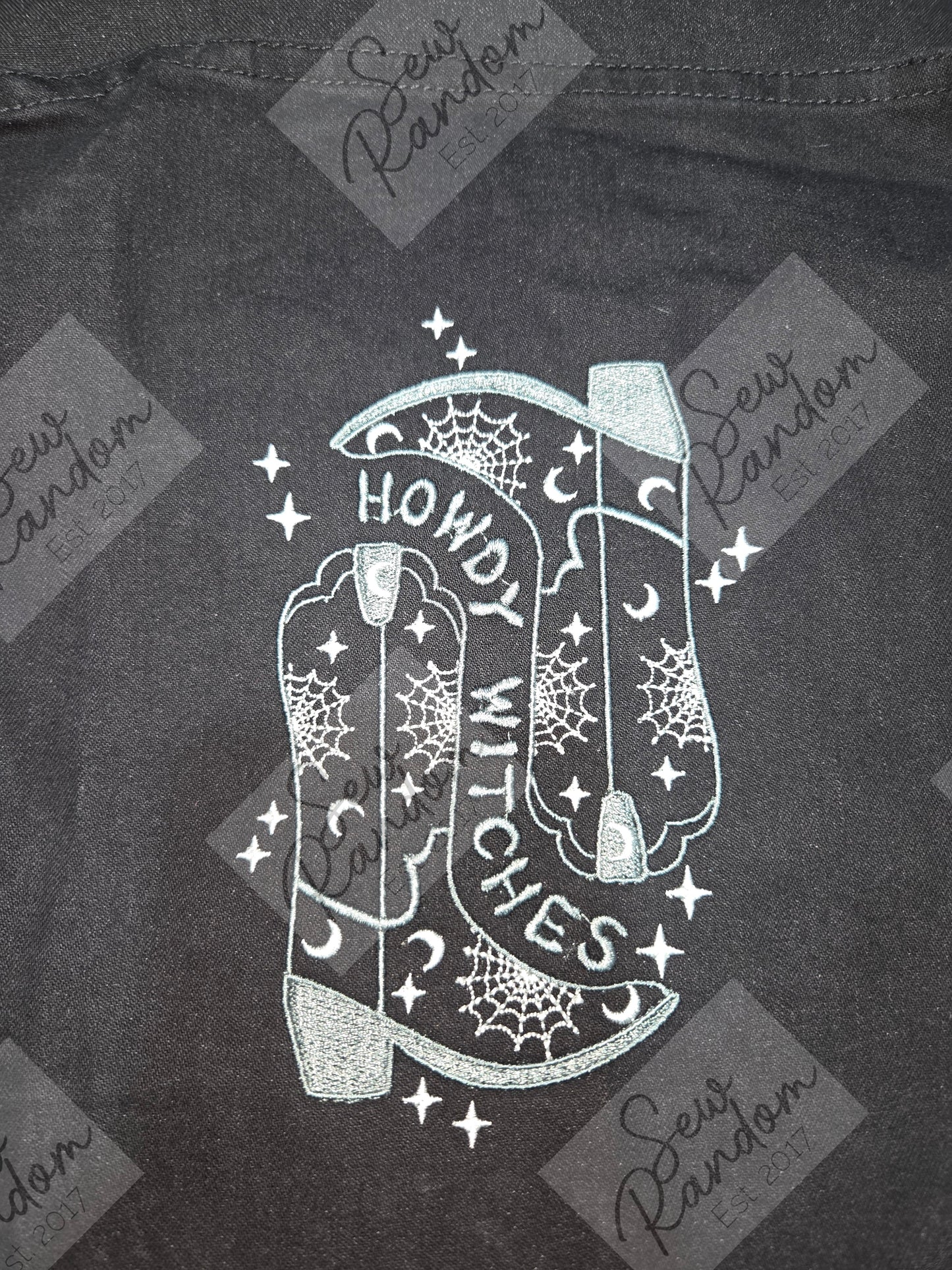 HOWDY WITCHES DENIM APRON
