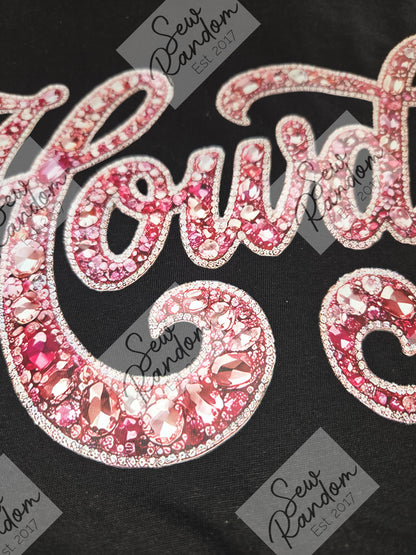 HOWDY PRINTED SPARKLE ORGANIC COTTON T SHIRT