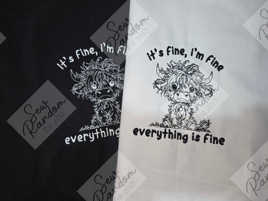 IT'S FINE HIGHLAND TEA TOWEL