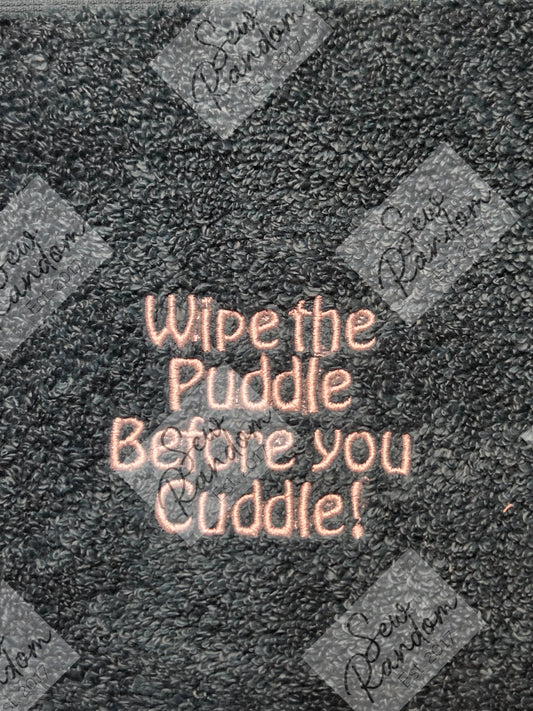 WIPE THE PUDDLE NOVELTY WASH CLOTH