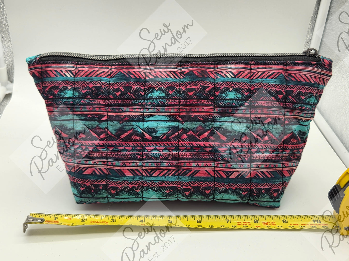 DOLLY QUILTED BAG - PINK/TURQUOISE