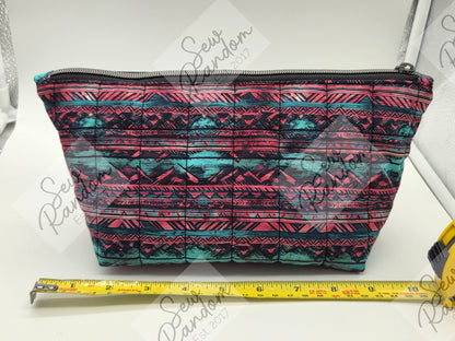 DOLLY QUILTED BAG - PINK/TURQUOISE