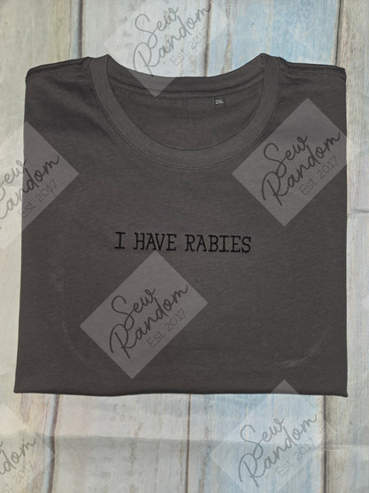 RABIES EMBROIDERED T SHIRT