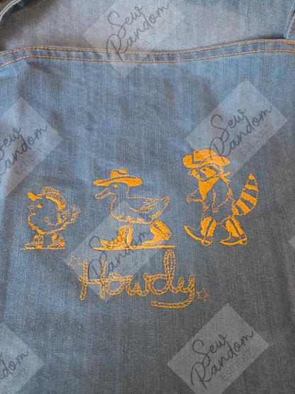 HOWDY ANIMALS EMBROIDERED APRON