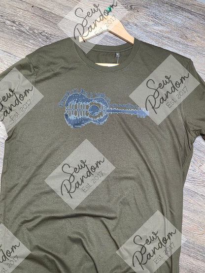 DRUNK ON YOU GUITAR PRINTED T SHIRT