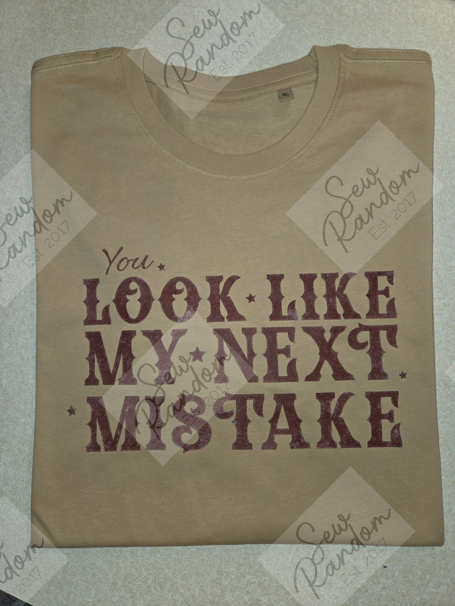 MY NEXT MISTAKE PRINTED ORGANIC COTTON T SHIRT