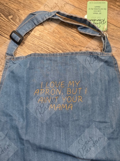 I LOVE MY APRON DENIM APRON