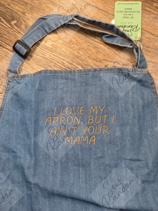 I LOVE MY APRON DENIM APRON
