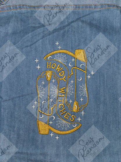 HOWDY WITCHES DENIM APRON