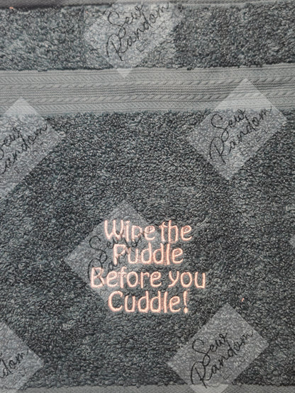 WIPE THE PUDDLE NOVELTY WASH CLOTH
