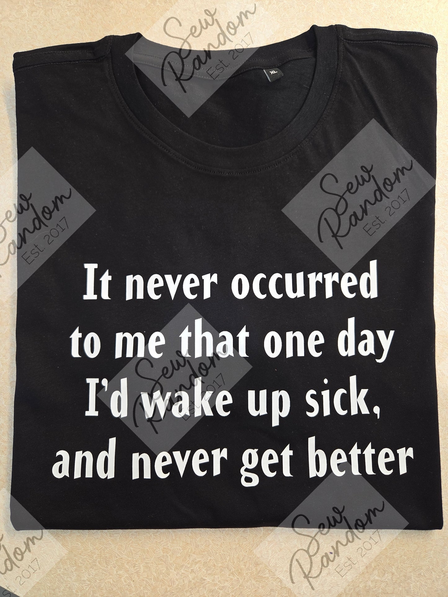 WAKE UP SICK PRINTED ORGANIC COTTON T SHIRT