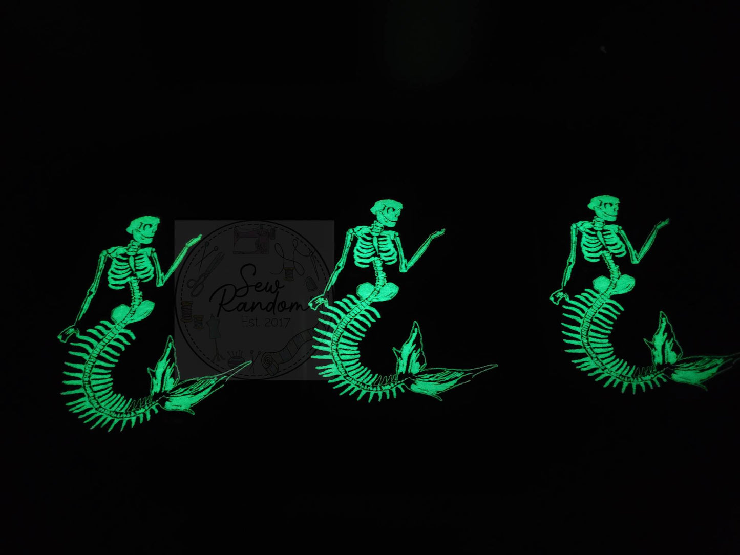 MERMAID GLOW IN THE DARK BOOK SLEEVE - BLACK